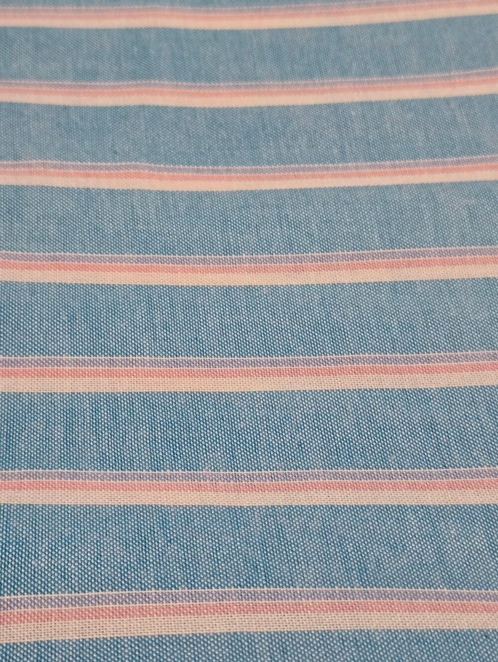 Vintage | Striped Blue and Pink Fabric